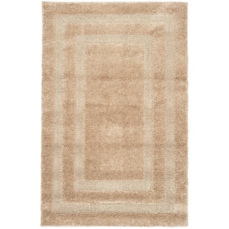 Safavieh 2 ft.-3 in. x 13 ft. Rectangle Shag Power Loomed RugBeige & Beige SG454-1313-213